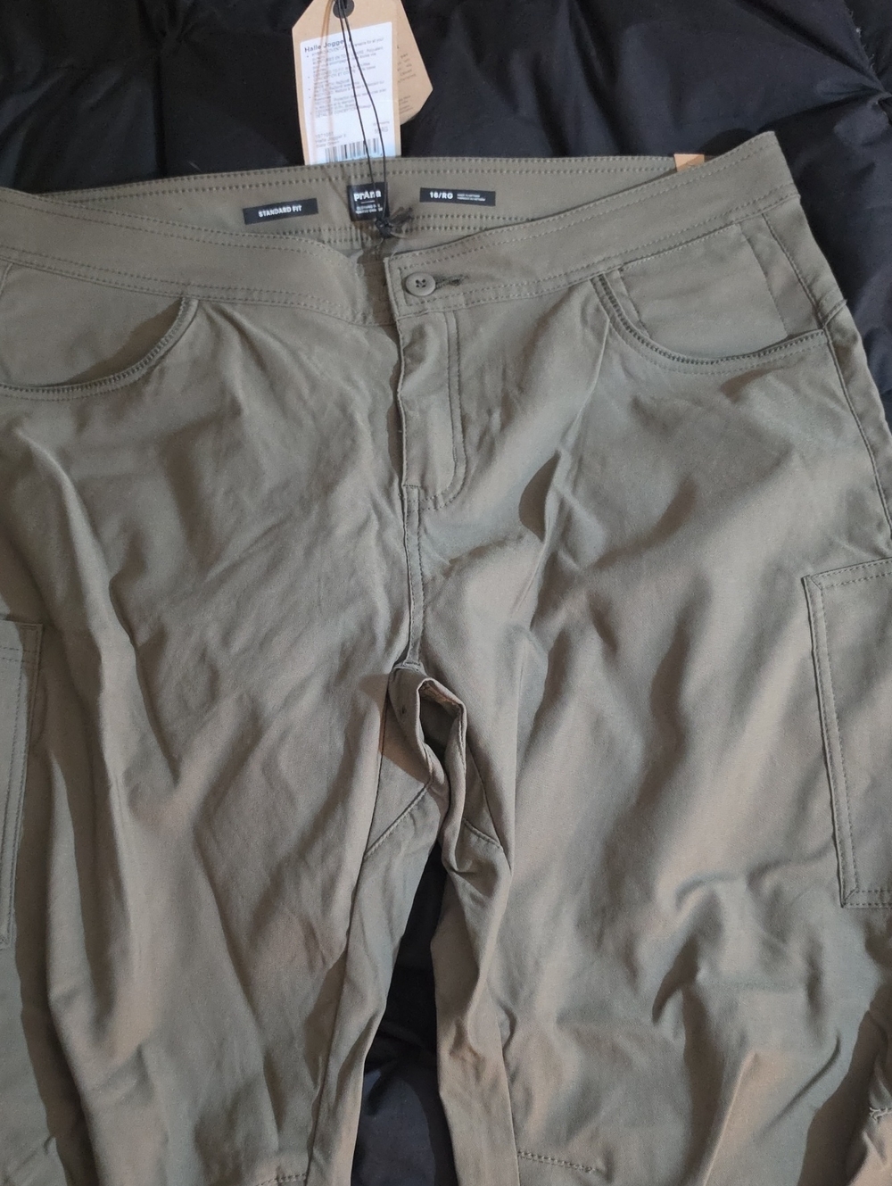 Nwt Prana Olive Green Women's Track Joggers Cargo Pants Size 16 Jogger